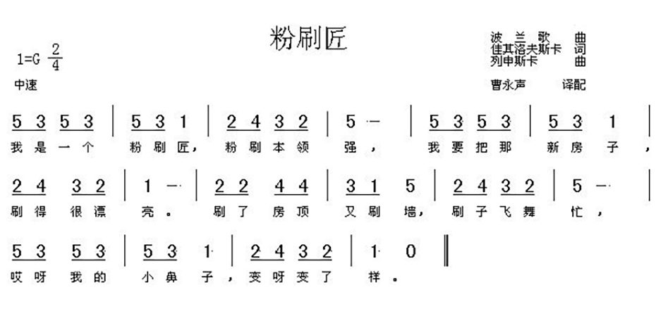 粉刷匠葫芦丝简谱缩略图