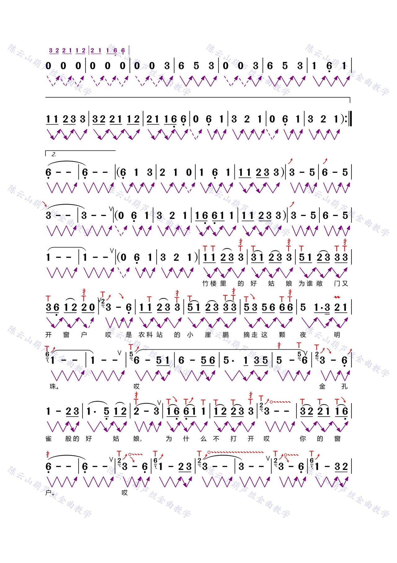 《月光下的凤尾竹》曲谱插图1